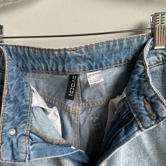 H&M Wide Leg Blue Denim Jeans size 2 - Picture 4 of 7